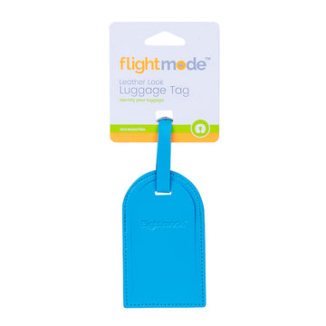 Flightmode Leather Look Luggage Tag